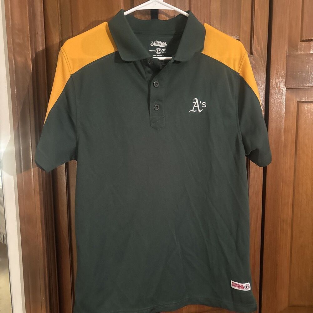 Stitches Oakland/Las Vegas A’s Green Golf Polo Medium